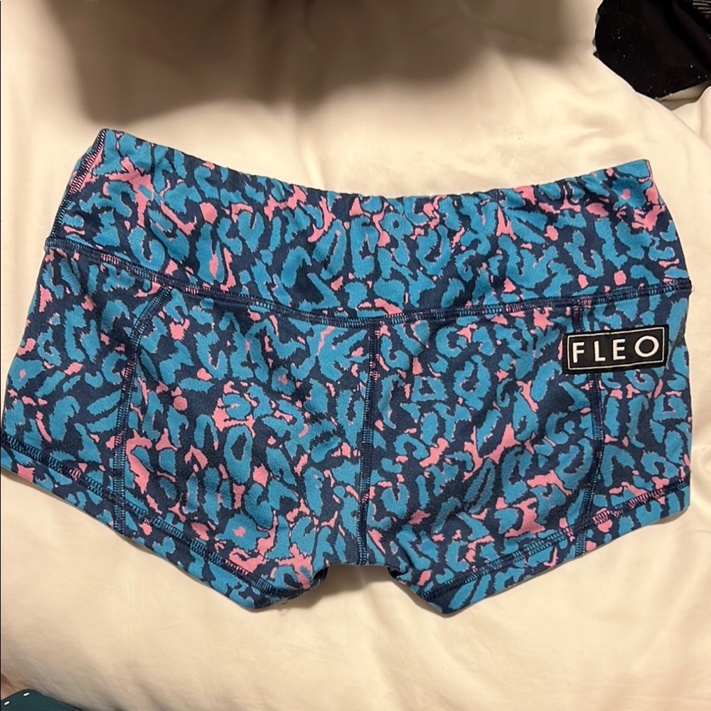 FLEO Women's Blue and Pink Shorts
